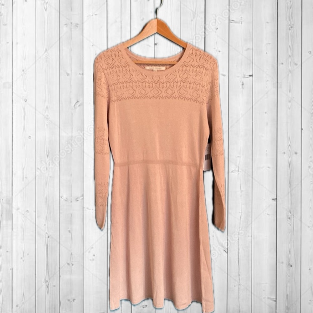 Julia Jordan Blush Lace Midi Dress